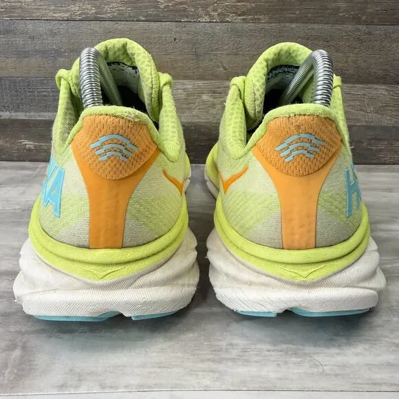Hoka Clifton 9 Women's Size 9.5 Lime Green Running Shoes Cushioned 1127896 LCS - Picture 5 of 8